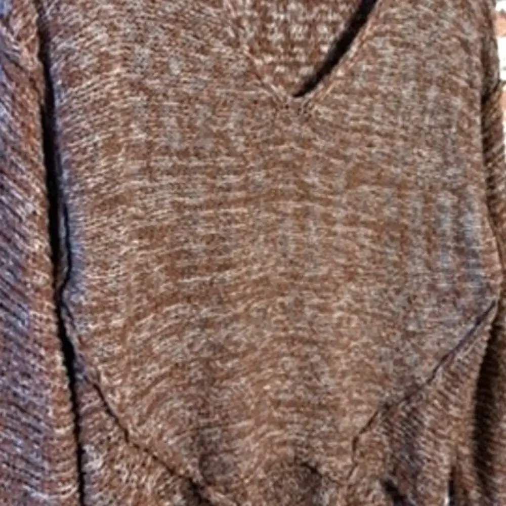Universal Thread Oversized Pure Cotton Brown Marled Knit V-Neck Sweater